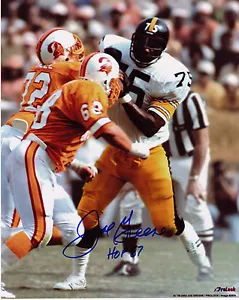 JOE GREENE PITTSBURGH STEELER HOF 87 ACTION SIGNED 8x10 - Picture 1 of 1