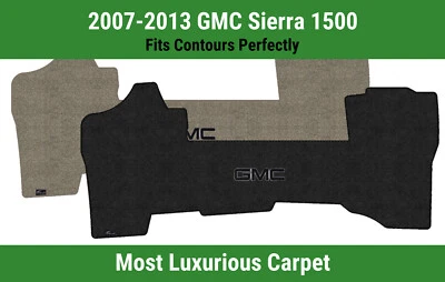 Alfombra de primera fila Lloyd Luxe para GMC Sierra 1500 2007-2013 con logotipo GMC 1 negro Foto 1 de 4