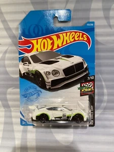 2021 HOT WHEELS ''HW RACE DAY'' #133 = 2018 BENTLEY CONTINENTAL GT3 = WHITE us - Picture 1 of 2