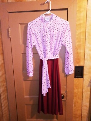 Discovery Fashion Vintage Dress 70s Pinup Union USA Sheer Secretary Valentines - Image 1 of 4