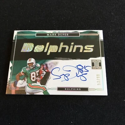 2023 Impeccable Mark Duper Impeccable Logo Auto Autograph #53/99 Dolphins - Image 1 of 2