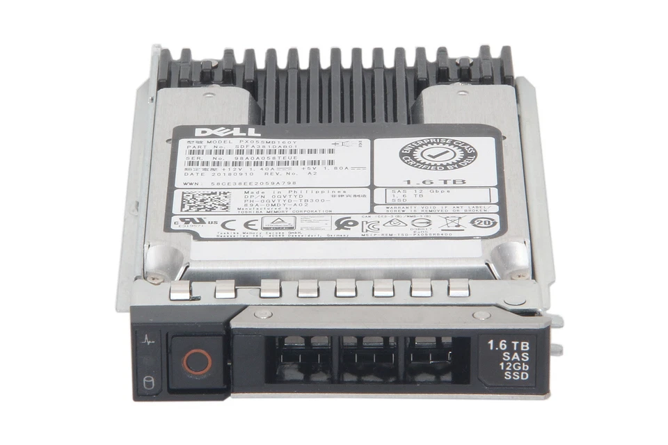DELL 1.6TB SAS 12G SSD 2.5" SFF Poweredge 14th Gen. R640, R740 / 0GVTYD, GVTYD - Image 1 of 1