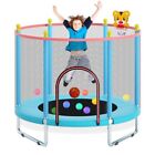 Indoor Outdoor Trampoline for Kids, 55" Small Toddler Trampoline with blue