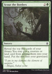 SCOUT THE BORDERS 148/269 KHANS OF TARKIR MTG MAGIC LP - Picture 1 of 1