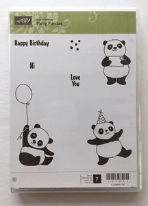 7 estampillas adhesivas de goma para fiesta pandas feliz cumpleaños hola te amo globo - Imagen 1 de 5