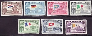 Liberia # 368-70 C114-17 MNH France, Germany, Sweden, Italy, Netherlands Flag - Picture 1 of 1