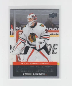 21/22 UD S1 Chicago Blackhawks Kevin Lankinen Debut Dates card #DD-5 - Bild 1 von 2