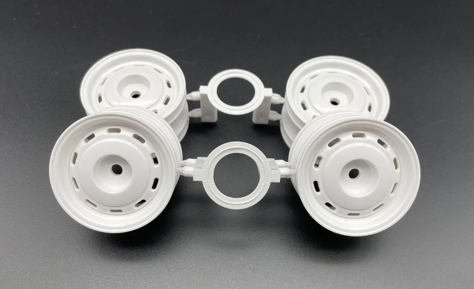 TAMIYA 1:10 M CHASSIS FELGEN WEISS (4 ST) ZU CITROEN CV / VW KÄFER # 9339081 - Bild 1 von 3