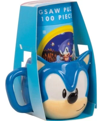Juego de regalo taza y rompecabezas Sonic The Hedgehog NUEVO