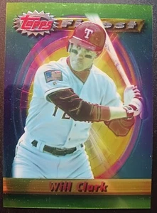 1994 Topps Finest #238 Will Clark Texas Rangers MINT - Picture 1 of 2