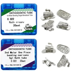 Kit 20 Tubos Ortodoncia Tubos Ortodoncia Roth 022 Primer Segundo Molar Monoblock - Imagen 1 de 22