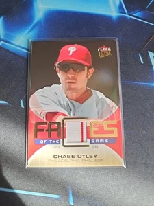 Chase Utley Rookie 2007 Fleer Ultra Faces of the GAME-WORN JERSEY Pinstripe - Picture 1 of 2