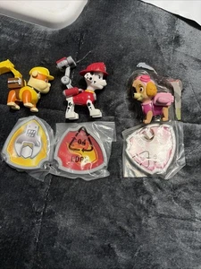 Lotto Figurine Paw Patrol Action Pack Cups Rubble Ruben Marshall Marcus Skye Stella - Foto 1 di 5