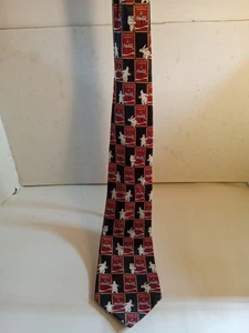 Vintage Coca-Cola Neck Tie~ 100% Polyester~ Polar Bears~ 4" Wide~ Art Deco - Picture 1 of 6
