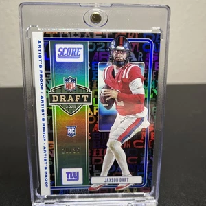 2025 Score Football NFL Draft ARTIST’S PROOF 20/35 Jaxson Dart #18 RC NYG - Imagen 1 de 12