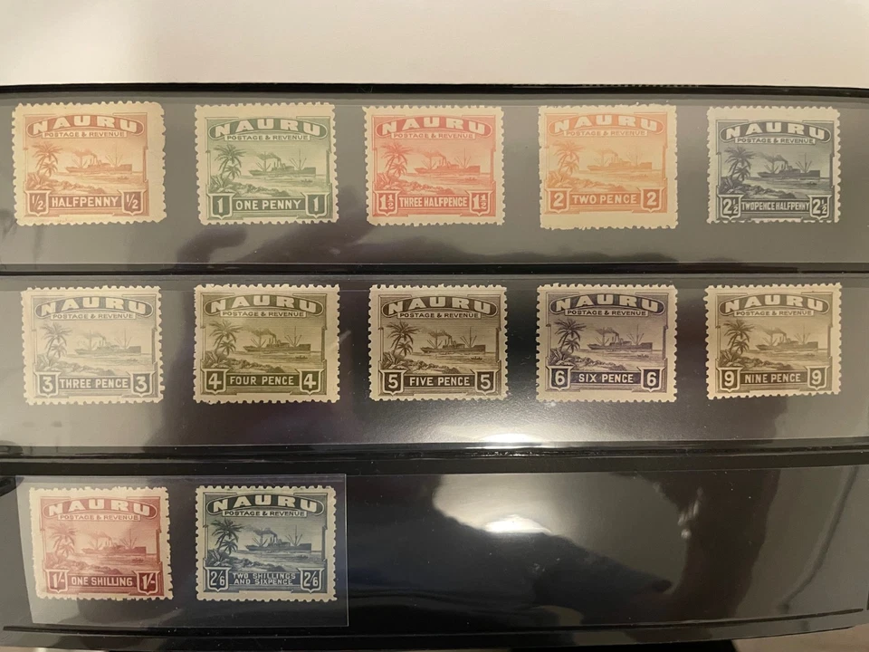 Nauru 1924-48 SC #17-28a (partial set up to 2'6) MH MINT hinged, CV US $110.85 - Image 1 of 1