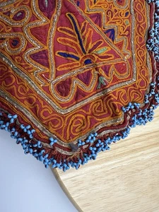 Antique Katawaz Afghan Ceremonial Pistol Holder Embroidered Silk Beaded - Picture 1 of 11