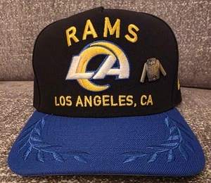 Los Angeles Rams New Era 2025 NFL Draft 59FIFTY Black Royal Pin Sz 7 - Picture 1 of 4