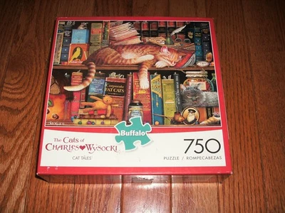 The Cats of Charles Wysocki CAT  TALES. 750 Piece Puzzle Buffalo. COMPLETE - Image 1 of 4