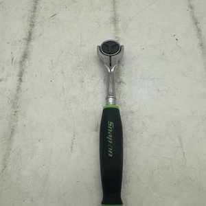 Snap on NEW 1/4” Drive Soft Grip Round Swivel Head Ratchet (Green) THNF72 - Picture 1 of 5