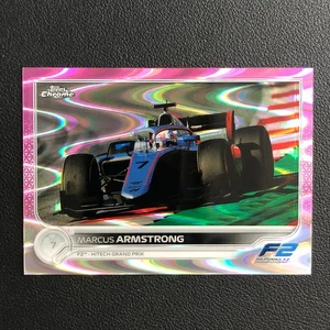 2022 Topps Chrome Formula 1 F1 Marcus Armstrong Pink Raywave Refractor /75 - Picture 1 of 2