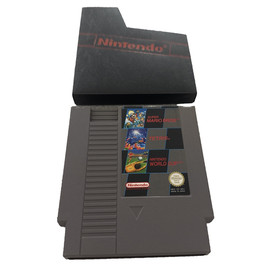 Super Mario Bros Tetris Nintendo World Cup Game NES 3 In 1 and slip case