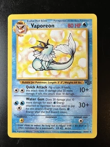 Pokemon Card Vaporeon 28/64 Non Holo Jungle Set Rare WOTC - Picture 1 of 2