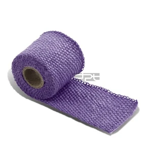 5FT/60"L 2"W EXHAUST MANIFOLD HEADER DOWNPIPE PIPING PURPLE HI-TEMP HEAT WRAP - Picture 1 of 2