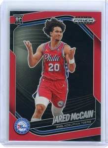 2024-25 Panini Prizm Black #80 Jared McCain Red Prizm RC 091/299 - 76ers  - Picture 1 of 2