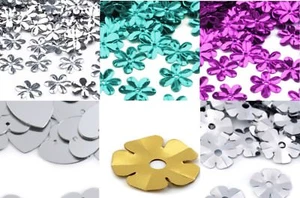  lose Pailettenband Sequin Dance glänzend Herzen Blumen silber gold kristall  - Bild 1 von 15