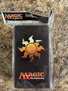 MANA V PLAINS WHITE ULTRA PRO DECK BOX WITH DICE TRAY FOR MTG CARDS - Picture 1 of 2