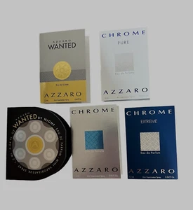 Azzaro COLOGNE MEN'S SAMPLE PACK DEAL PURE WANTED EXTREME PURE CHROME & NIGHT - Picture 1 of 1