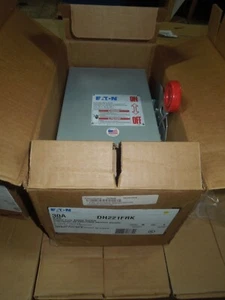Eaton DH221FRK Heavy Duty Fusible Safety Switch 30A 2p 240V NEMA 3R Outdoor New - Picture 1 of 5