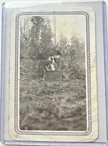 SAN ANTONIO TEXAS 1938 Fotografia Giovane Ragazzo con Cucciolo LITTLE JIMMIE CLAYBORNE 5F - Foto 1 di 4