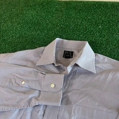 Camisa de vestir Jos A Bank Executive Collection LS púrpura blanco para hombre 15 1/2 - 33 Foto 1 de 4