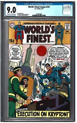 WORLD'S FINEST COMICS #191 CGC 9.0 (2/70) DC comics  - Image 1 of 2