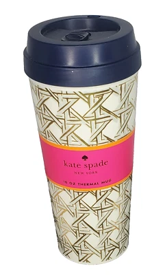 Kate Spade Travel Tumbler Insulated Lid Thermal Mug Hot Cold BPA Free 16 oz. - Image 1 of 4