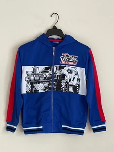 Hot Wheels Hoodie Jacket Boys Size 12 Youth Lightweight Full Zipper Side Pockets - Picture 1 of 17