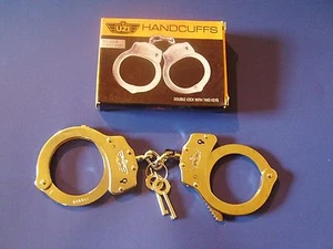 Manette Police finitura argento UZI serie Professional spedizione gratuita in USA - Foto 1 di 2