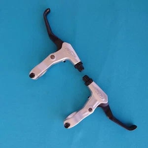 Avid Brake Levers Set Fits 22.2 inch Bicycle Handle Bar Silver VGC - Picture 1 of 14