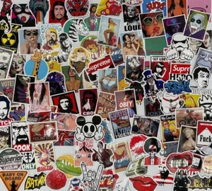 100 Sticker Aufkleber Stickerbomb Bad Mad Rebell Girls Neu - Bild 1 von 1