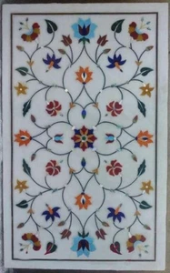 18" x 12" Table Top Inlay Semi Precious Stone Handmade Art Home Decor - Picture 1 of 1
