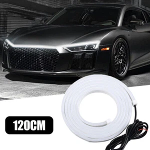 120cm LED Car Hood Daytime Running Light Strip Waterproof Flexible Lamp White - Picture 1 of 6