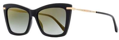 Jimmy Choo Rectangular Sady Sunglasses 807FQ Black/Gold 56mm - Image 1 of 2