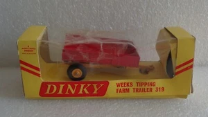 NEW IN BOX NIB VINTAGE DINKY MECCANO DIE-CAST WEEKS TIPPING FARM TRAILER No. 319 - Picture 1 of 4