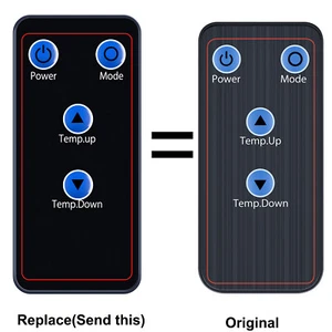 Replace Remote Control For EdenPURE Classic plus MINI Heater-A5893 A5854 A5835 - Picture 1 of 10