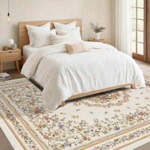 Rugs for Living Room 9*12 Bohemian,Faux Cashmere Area Rugs Bedroom  home decor - Picture 1 of 12