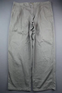 Vintage Men's Lee Khaki Pants Pleated Green Size 40x30 (Msr 39x29) - Picture 1 of 7