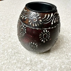 Weltmarkt Herbst Kugel Teelicht Kerzenhalter. 4"x5"x3" - Bild 1 von 3