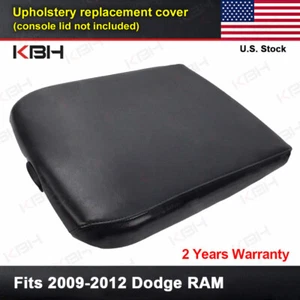 Fits 2009-2012 Dodge RAM 1500 2500 3500 Console Lid Armrest Leather Cover Black - Picture 1 of 10